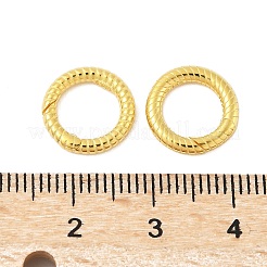 スターリングシルバースプリングゲートリング925個  ストライプ 楕円形  ゴールドカラー  12x2mm&nbsp;STER-S012-09G