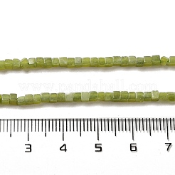 天然中国南部翡翠ビーズ連売り  キューブ  2~2.5x2.5~3.5x2.5~3mm  穴：0.4mm  約157~165個/連  14.96~15.75''（38~40センチメートル）&nbsp;G-B064-A04