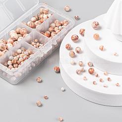 340個4サイズナチュラルレッドネットストーンラウンドビーズ  4mm / 6mm / 8mm / 10.5mm  穴：1~1.2mm&nbsp;G-LS0001-35