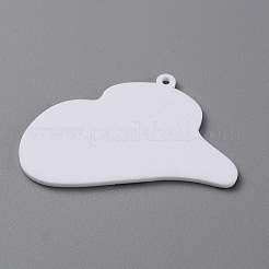 ウエスト カウボーイ スタイルのプリント アクリル ペンダント  帽子チャーム  牛の模様  28x46x1.8mm  穴：2mm&nbsp;LS-SACR-WH0001-29A-01