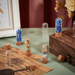 高ホウケイ酸ガラスドームカバー  装飾ショーケース  コルク底のクロッシュベルジャー  アーチ  透明  59x20mm  15pc&nbsp;FIND-BC0014-02B
