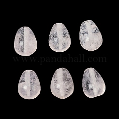 染色された天然石英ビーズ  ティアドロップ  ラベンダーブラッシュ  11.5~13x9~9.5mm  穴：1~1.2mm&nbsp;G-S393-05C