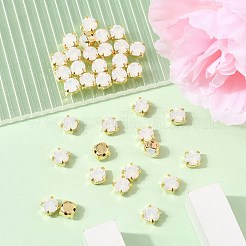 プレシオサ® マキシマ クリスタル 縫い付けカップ  チェコクリスタル  真鍮製爪付き台座付き  719 35 021 チャトン（丸）  ゴールドカラー  ホワイトオパール 01000個  ss16（3.8~4mm）&nbsp;X-PRC-SS16-01000-G