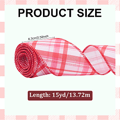 15 Yards Tarten Pattern Polyester Ribbon&nbsp;OCOR-PH0007-70