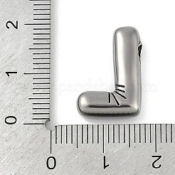 変色防止304ステンレススチールペンダント  文字l  18x12.5x5mm  穴：2mm&nbsp;STAS-K256-25L-P