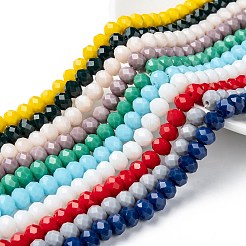 Opaque Solid Color Glass Beads Strands&nbsp;EGLA-X0007-01D-4mm