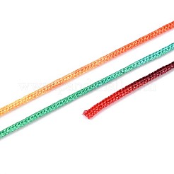 50mセグメント染色ナイロン編組コード  ジュエリー製作やマクラメ工芸用の中国結び紐  レッド  0.8mm  約54.68ヤード（50m）/ロール&nbsp;NWIR-YW0001-05A