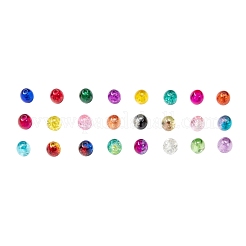 24 Colors Transparent Crackle Glass Beads&nbsp;CCG-JP0001-01C