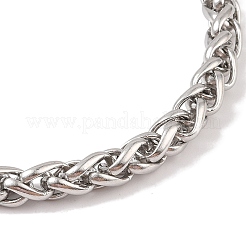 304 Stainless Steel Wolf Head King Wheat Chain Viking Mjolnir Thor Hammer Pendant Necklaces for Men&nbsp;NJEW-K278-05AS