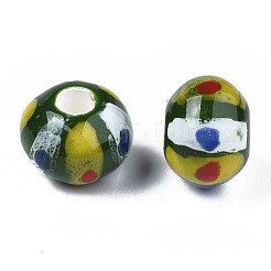Handmade Porcelain European Beads&nbsp;PORC-S504-002