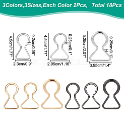 18Pcs 9 Style Alloy Belt Buckles&nbsp;FIND-WR0006-91