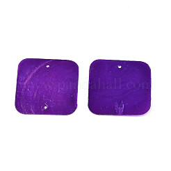 Spray Painted Capiz Shell Pendants&nbsp;LS-SHEL-N026-174D