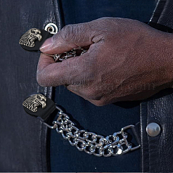 5Pcs Alloy & Imitation Leather Waistcoat Extension Chain&nbsp;FIND-FH0008-85A