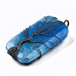 Natural Crackle Agate Big Pendants&nbsp;G-S359-265