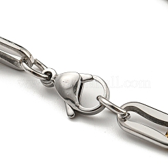 Ion Plating(IP) Two Tone 201 Stainless Steel Oval Link Chain Bracelet&nbsp;BJEW-B078-04GP