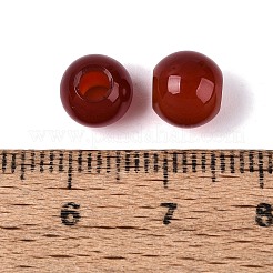 天然石カーネリアンビーズ  染め＆加熱  スムーズなラウンド  8~8.5x7~8mm  穴：3mm&nbsp;G-Q602-08A-04