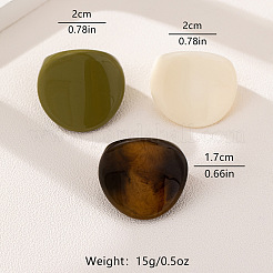 樹脂製指輪3個  フラットラウンド  ミックスカラー  17mm  内径：20mm&nbsp;FS-WG12E8C-01