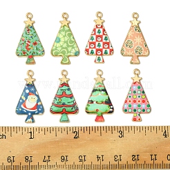 16Pcs 8 Colors Christmas Theme Rack Plating Alloy Pendants&nbsp;FIND-FS0002-98