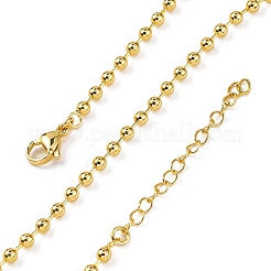 Rack Plating Brass Ball Chain Necklaces for Women&nbsp;NJEW-A035-03G