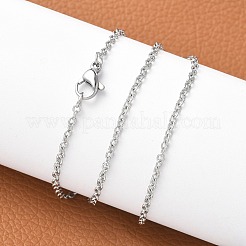 Tarnish Resistant 304 Stainless Steel Cable Chain Necklaces&nbsp;STAS-O037-120P