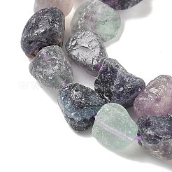天然のカラフルな蛍石ビーズの原石  ナゲット  6~24x7~16x4~10mm  穴：1mm  約25~38個/連  15.35~15.94''（39~40.5センチメートル）&nbsp;G-M453-D11