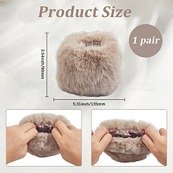 1 Pair Women Velvet Cuffs Oversleeve Arm Gloves&nbsp;AJEW-CY0002-21B