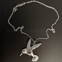 ヴィンテージ合金製 飛ぶ鳥ペンダントネックレス メンズ レディース  銀  19.69インチ（50cm）&nbsp;LS-SG2884