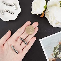 304ステンレススチール製バヨネット留め具  DIYのジュエリー作り  コラム  ステンレス鋼色  28x7x7.5mm  穴：5mm  5セット /箱&nbsp;STAS-UN0001-88D