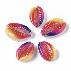 Printed Natural Cowrie Shell Beads&nbsp;X-SSHEL-R047-01-A02