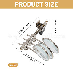 2Pcs Portable Clip-On Magnifying Glass&nbsp;AJEW-CA0005-33