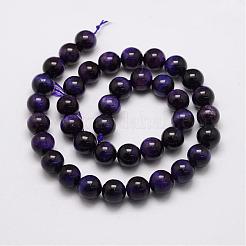 Natural Tiger Eye Bead Strands&nbsp;G-P230-08-D-12mm