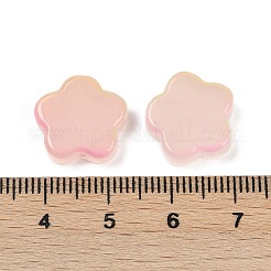 透明ガラスビーズ  スター  焼き付け塗料  ダークサーモン  14x15x5mm  穴：1.2mm&nbsp;DGLA-E004-03C