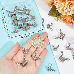 20Pcs 2 Style 304 Stainless Steel Mini Spring Bead Clamps for Beading Jewelry Making&nbsp;STAS-BBC0004-59