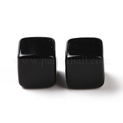 不透明なアクリルビーズ  キューブ  ブラック  12.2x12.2x12.2mm  穴：3.7mm  約288個/500g&nbsp;OACR-E015-02C