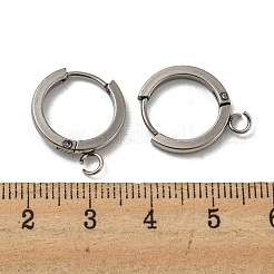 Tarnish Resistant 201 Stainless Steel Huggie Hoop Earrings Findings&nbsp;STAS-A167-01G-P