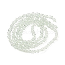 透明クラックルガラスビーズ連売り  オーバル  甘露  8x5.5~6mm  穴：1mm  約100個/連  31.4インチ&nbsp;X-DGLA-S085-6x8-01