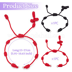 2Pcs 2 Colors  Adjustable Braided Nylon Cords Bracelet Making&nbsp;AJEW-TA0001-51