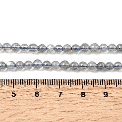 天然石ラブラドライトビーズ連売り  ラウンド  4mm  穴：0.6mm  約89~105個/連  15.20~15.35''（38.6~39センチメートル）&nbsp;G-H337-A02-01