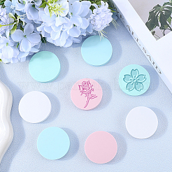 8Pcs 4 Colors Rubber Stamps&nbsp;AJEW-CP0008-31