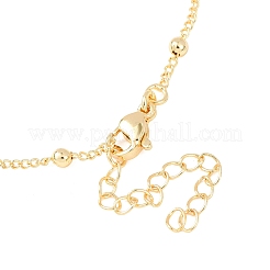 3MM Round Balll Brass Curb Chain Necklaces for Women&nbsp;NJEW-K271-09G