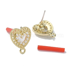 Alloy Crystal Rhinestone Stud Earring Findings&nbsp;EJEW-WH0009-07LG