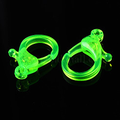 透明アクリルカニカン  ライム  25.5x18x6mm  穴：1.8mm&nbsp;TACR-T023-01A-13