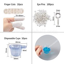 ハロウィンシリコンモールド  レジン型  UVレジン用  エポキシ樹脂製ジュエリーと2ml使い捨てプラスチックスポイト  ホワイト  50x54x9mm  穴：4mm&nbsp;DIY-OC0001-10