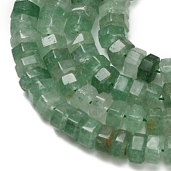 Natural Green Strawberry Quartz Beads Strands&nbsp;G-G317-A08-3x6mm