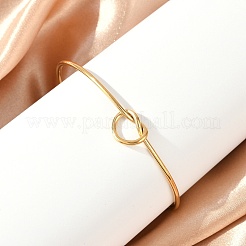 Ion Plating(IP) 304 Stainless Steel Knot Cuff Bangles for Women&nbsp;BJEW-M233-04G