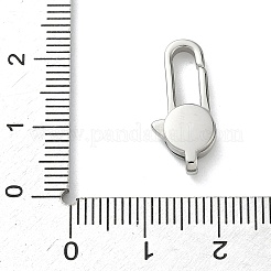 304ステンレススチール製ロブスタークロウ留め金  フラットラウンド  ステンレス鋼色  20x9x4mm  穴：1.4mm&nbsp;STAS-P423-04P