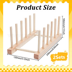 Wooden Drain Rack&nbsp;AJEW-WH0752-428