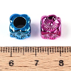 UV Plating Opaque Acrylic European Beads&nbsp;PACR-T017-21M