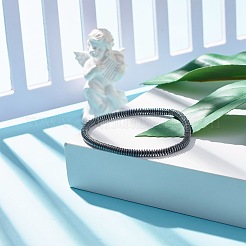 合成ヘマタイトディスクビーズストレッチブレスレット  男性女性のためのアクセサリー用原石ジュエリー  内径：2-1/4インチ（5.8cm）&nbsp;BJEW-JB07560