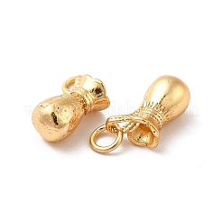 ラックメッキ真鍮チャーム  丸カン付き  財布  ゴールドカラー  5x10mm  穴：2.5mm&nbsp;KK-D085-06G